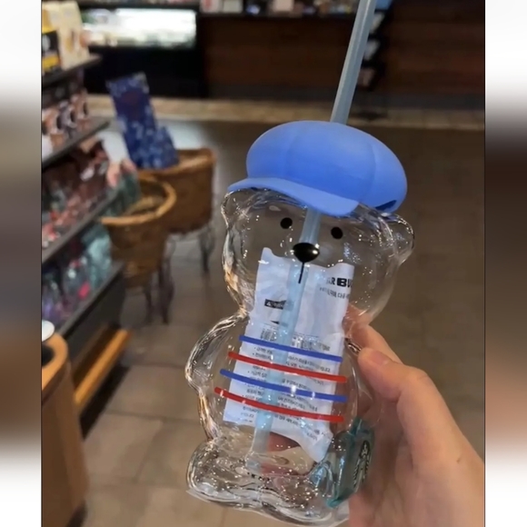 NWT Starbucks Korea 2023 Summer Bearista Glass Coldcup Summer Phase 2 - Picture 4 of 5